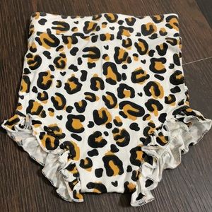 Spearmint Love Leopard Ruffle Bloomer